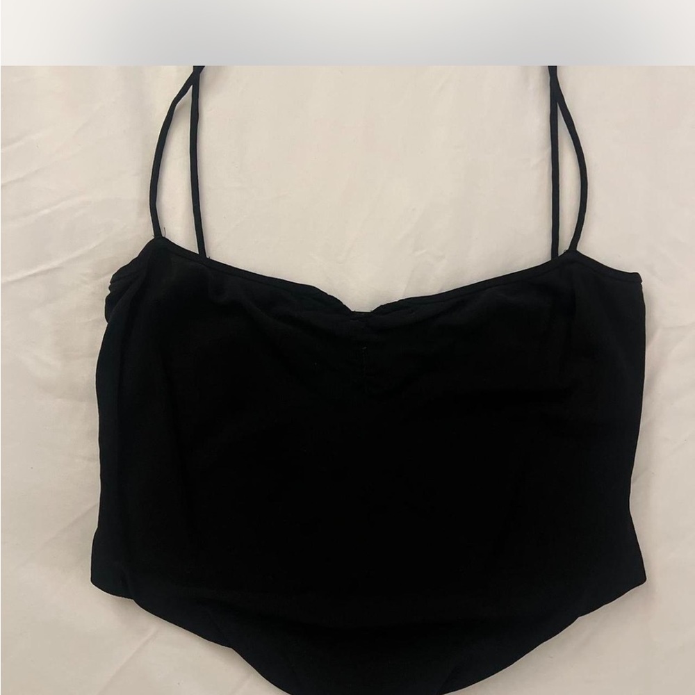 Diane Von Furstenberg Black Spaghetti Strap Top
